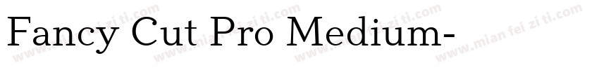 Fancy Cut Pro Medium字体转换